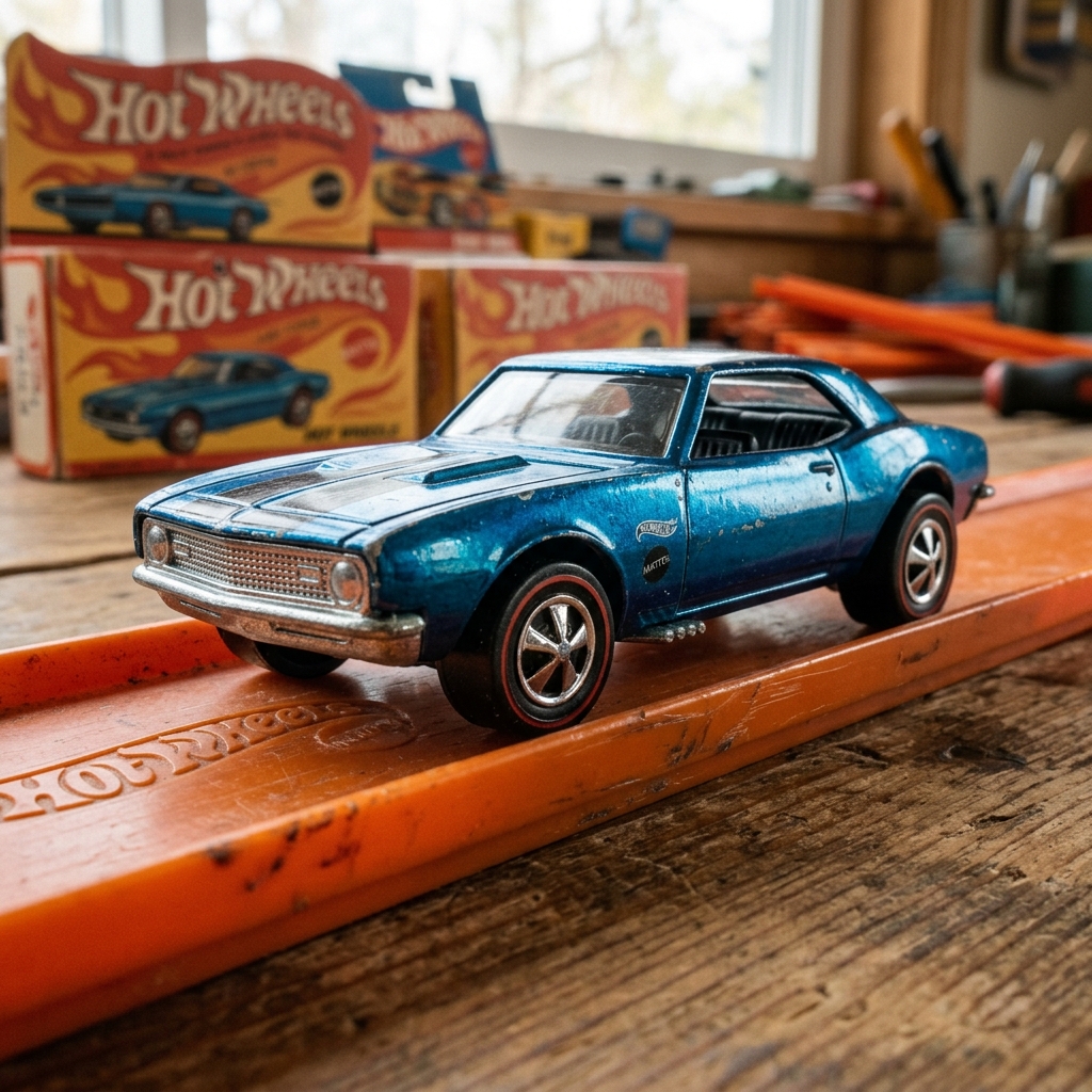 A stunning example of a redline vintage Hot Wheels car, showcasing its Spectraflame paint and iconic wheels right
