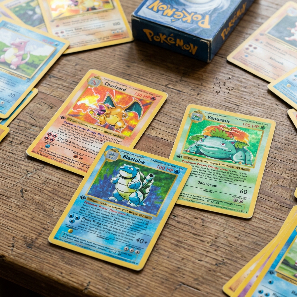 A vintage vintage pokemon cards right