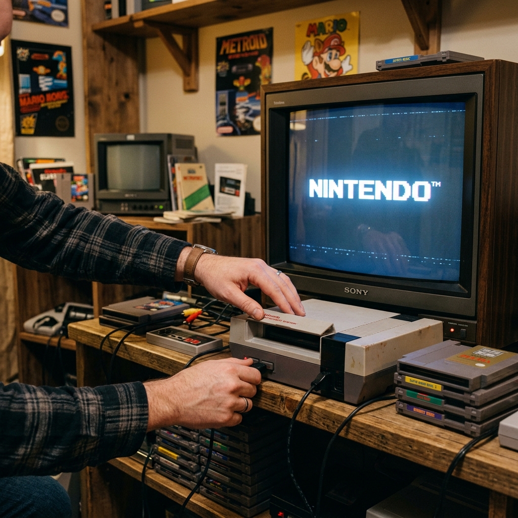 Cleaning and preparing vintage video game consoles left