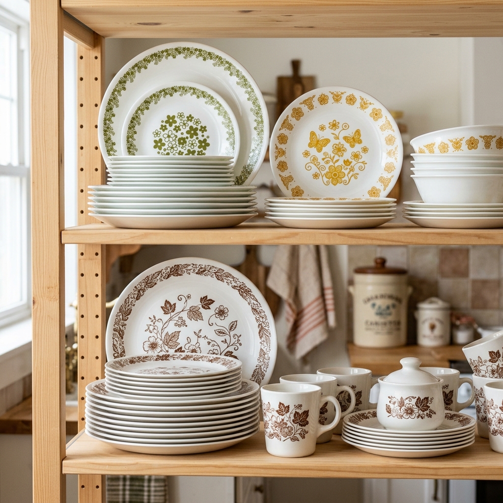 A vintage vintage corelle dishes right