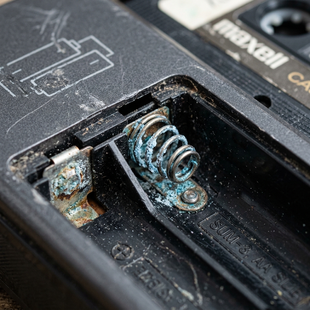 Checking for battery corrosion left